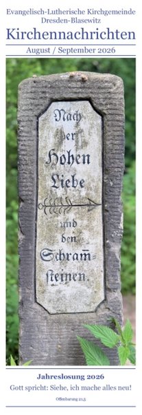 Kirchennachrichten August/September 2026